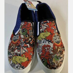 Looney Tunes Slip-On Shoes Taz & Bugs Bunny Men’s Size 10 NEW That’s All Folks